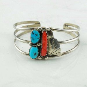 Navajo Turquoise Sterling Silver Cuff Bracelet